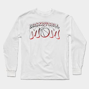 Basketball Mom Halftone Retro Long Sleeve T-Shirt